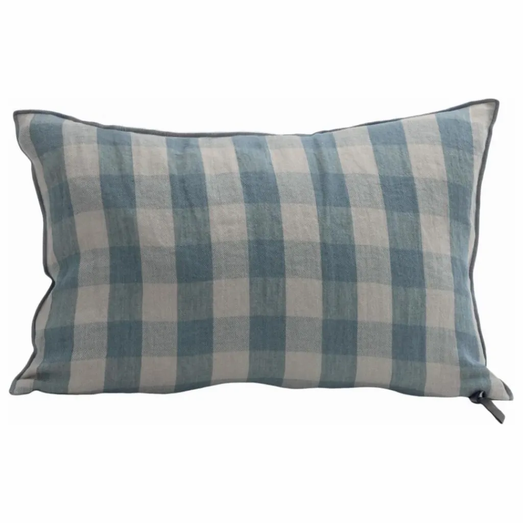 Outlet Coussin en lin lavé Vichy Cottage | Coussins