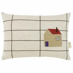 Outlet Coussin rectangulaire Maison Vibes - Lin Français | Enfant Coussins|Coussins Enfant