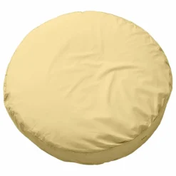 Sale Coussin rond Bigdot en percale organique - Butter Yellow | Coussins