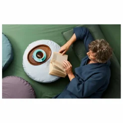 New Coussin rond en percale organique | Coussins