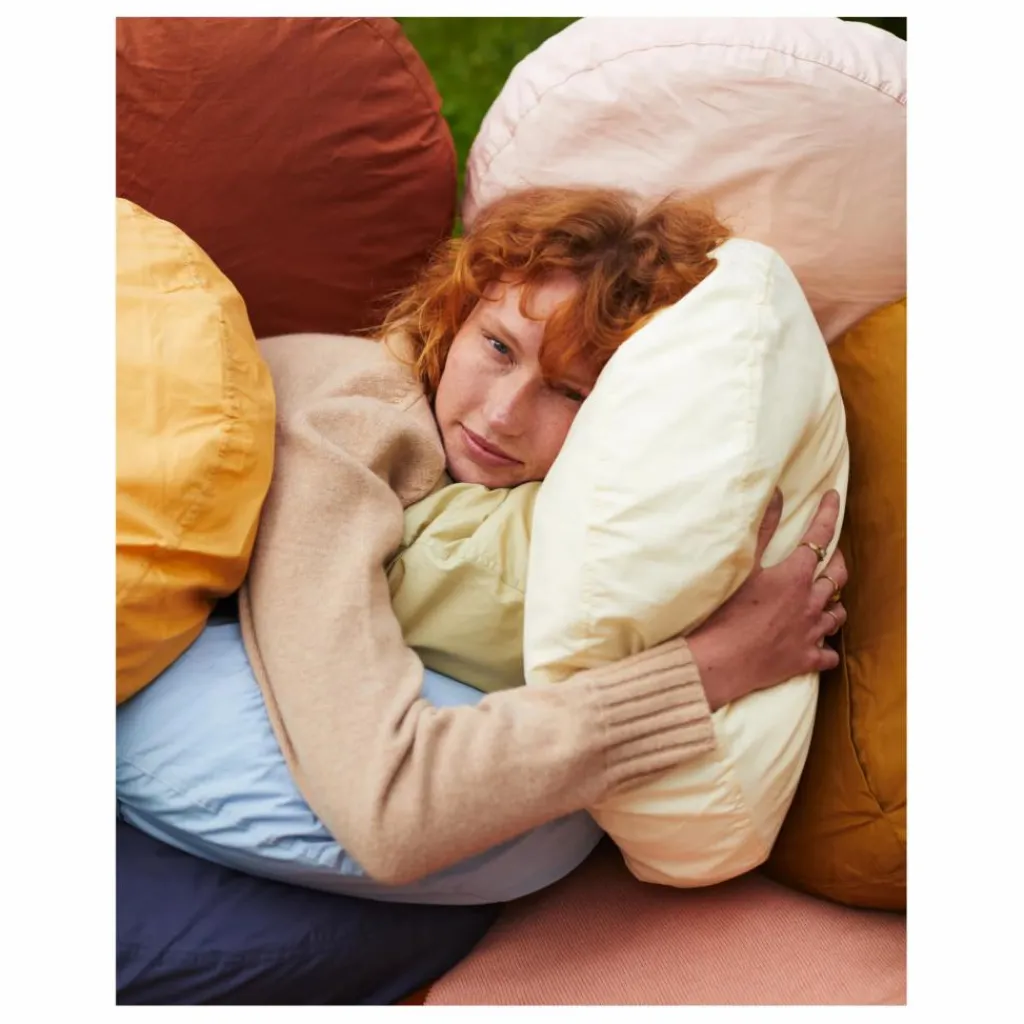 Coussin rond en percale organique | Coussins