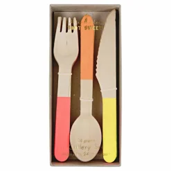 Sale Couverts en bois - Set de 24 Enfant Décoration De Fête