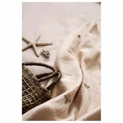 Discount Couverture brodée trèfles en gaze de coton Couvertures Et Plaids|Cadeau De Naissance