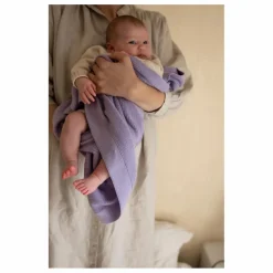 Online Couverture Gust Laine Mérinos | Lilas Couvertures Et Plaids|Linge De Lit Bébé