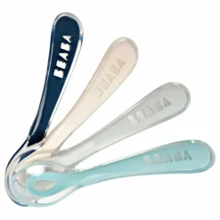 Clearance Cuillère 2ème âge soft en silicone - Lot de 4 Premiers Repas|Puériculture