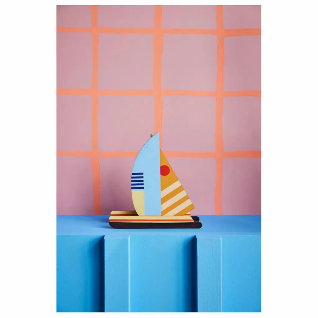 New Décoration à poser Catamaran Halfmoon Enfant Décoration Murale|Déco Murale Enfant