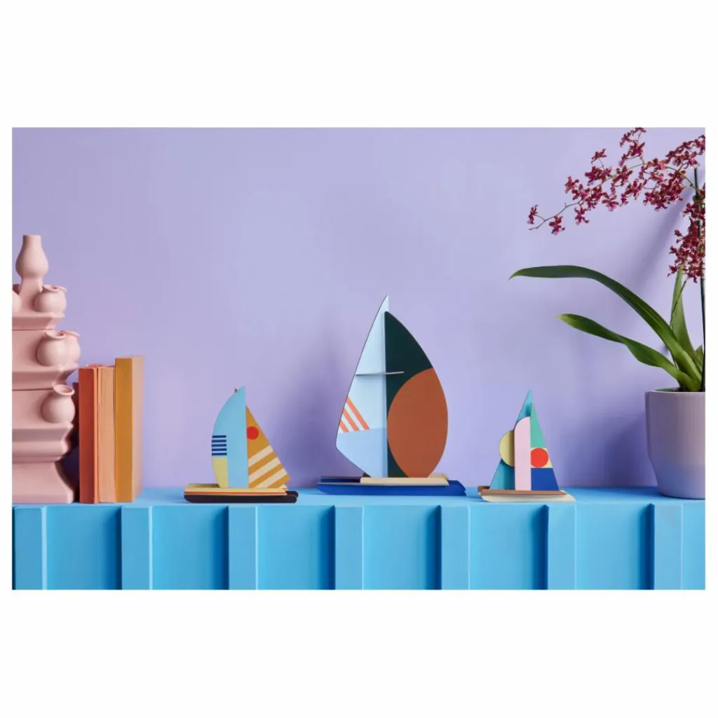 New Décoration à poser Catamaran Halfmoon Enfant Décoration Murale|Déco Murale Enfant