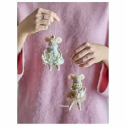 New Décoration souris à suspendre en laine Peo - Set de 2 | Enfant Décoration De Fête