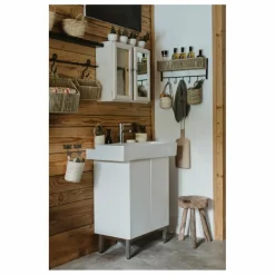 Clearance Etagère en métal et feuille de palmier | Meubles De Rangement