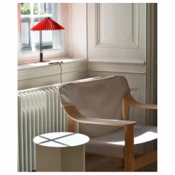 Outlet Fauteuil Bernard en chêne et toile, Shane Schneck Canapés, Fauteuils