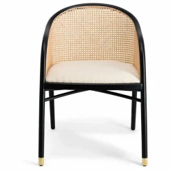 Online Fauteuil cannage Cavalo en hêtre et laine bouclette | Canapés, Fauteuils
