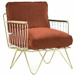 Clearance Fauteuil Croisette doré mat epoxy, velours | Canapés, Fauteuils