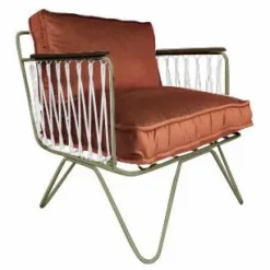 Fauteuil Croisette fer brun epoxy, velours | Canapés, Fauteuils