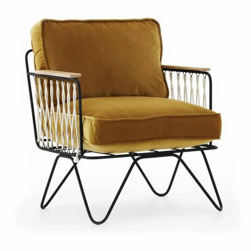 Outlet Fauteuil Croisette noir epoxy, velours | Canapés, Fauteuils