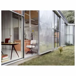 Clearance Fauteuil de bureau Direction Pivotant, piètement japonese red - Jean Prouvé | Chaises, Tabourets, Bancs