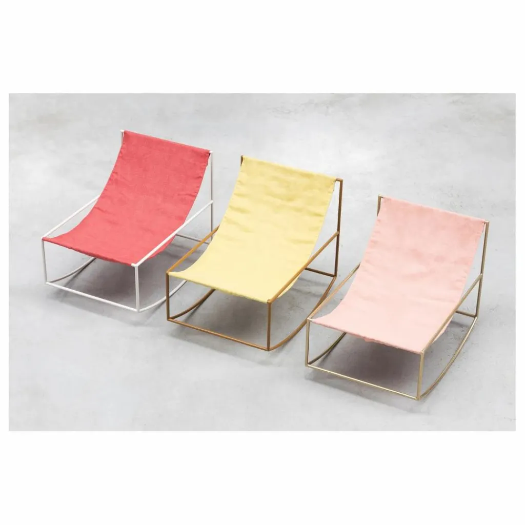 New Fauteuil en lin Rocking Chair Canapés, Fauteuils