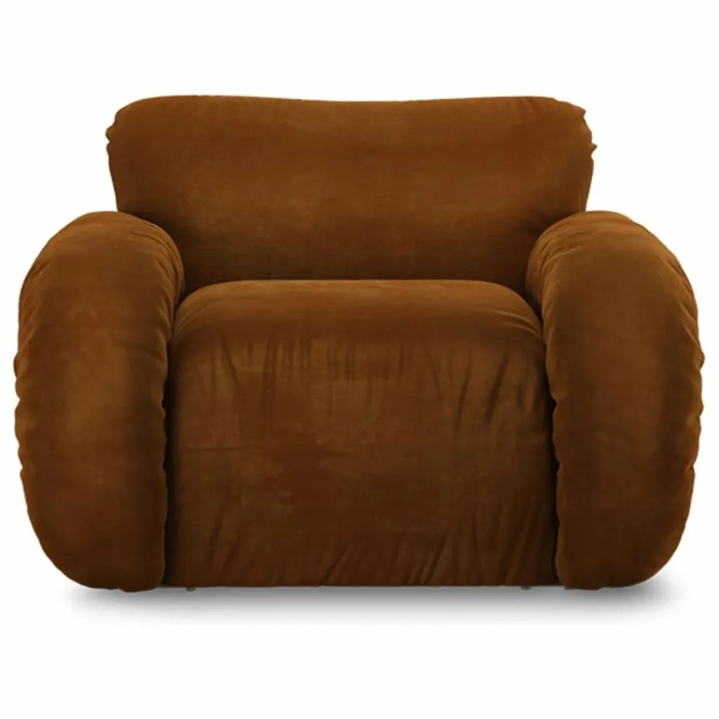Clearance Fauteuil lounge en velours Arc | Canapés, Fauteuils