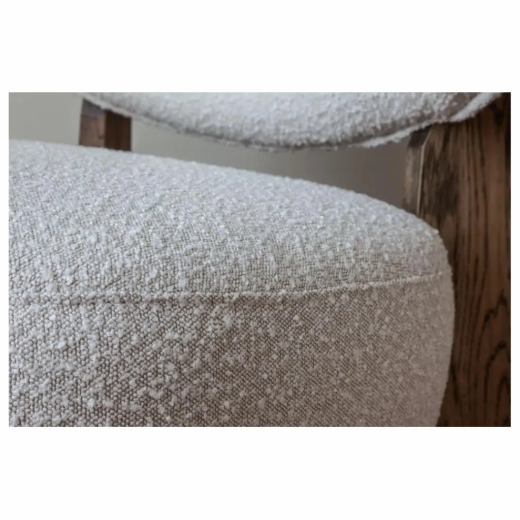 Discount Fauteuil Nicolo en bouclette et chêne fumé - 65 cm | Canapés, Fauteuils