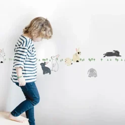 Outlet Frise Lapins dans la forêt Enfant Décoration Murale|Déco Murale Enfant