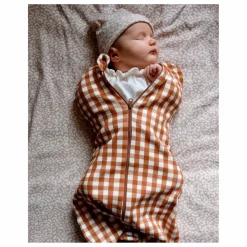 Hot Gigoteuse d'emmaillotage en coton bio Vichy | Gigoteuses, Tours De Lit|Gigoteuses, Emmaillotage