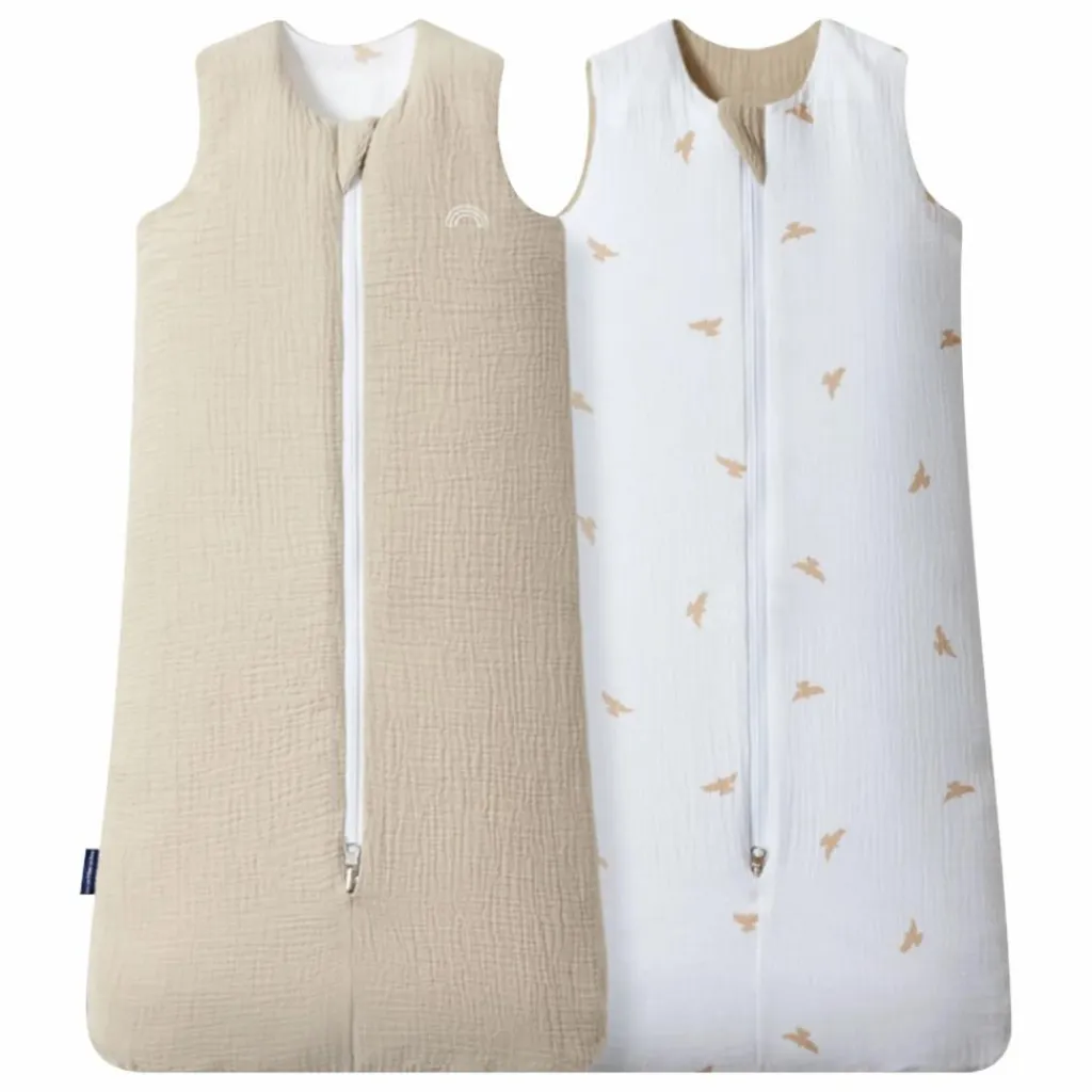 Gigoteuse multi-saisons réversible en double gaze de coton | Gigoteuses, Tours De Lit|Gigoteuses, Emmaillotage