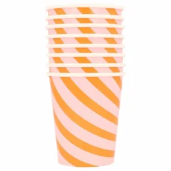 Sale Gobelets Citrouille souriante - set de 8 Enfant Décoration De Fête