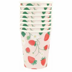 Sale Gobelets Fraise - Set de 8 Enfant Décoration De Fête