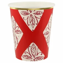 Hot Gobelets Noël motifs Block Print - set de 8 Enfant Décoration De Fête