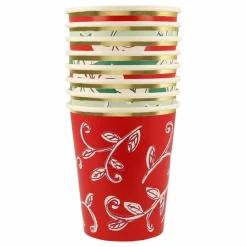 Hot Gobelets Noël motifs Block Print - set de 8 Enfant Décoration De Fête