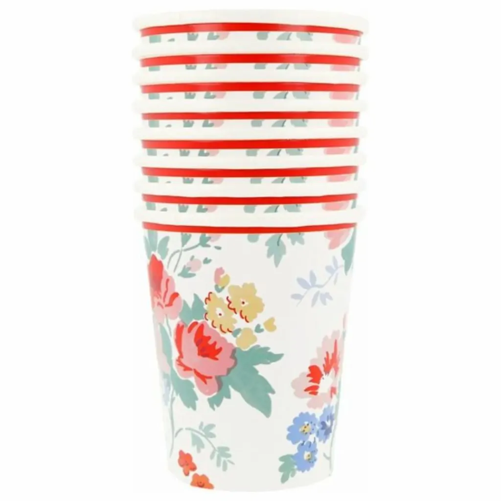 Best Gobelets Vintage Floral - Set de 8 Enfant Décoration De Fête