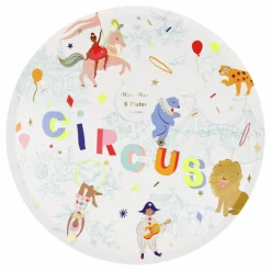 Sale Grandes assiettes Le cirque - set de 8 Enfant Décoration De Fête