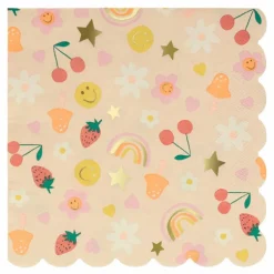 New Grandes serviettes Happy Icons - set de 16 Enfant Décoration De Fête