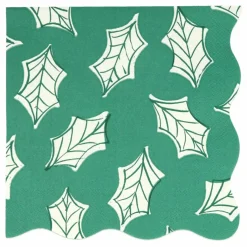 Hot Grandes serviettes Noël motifs Block Print - set de 16 Enfant Décoration De Fête