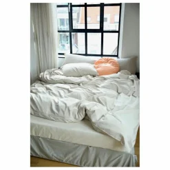 Sale Housse de couette Striped en percale organique - -Ecru | Enfant Linge De Lit Enfant|Linge De Lit