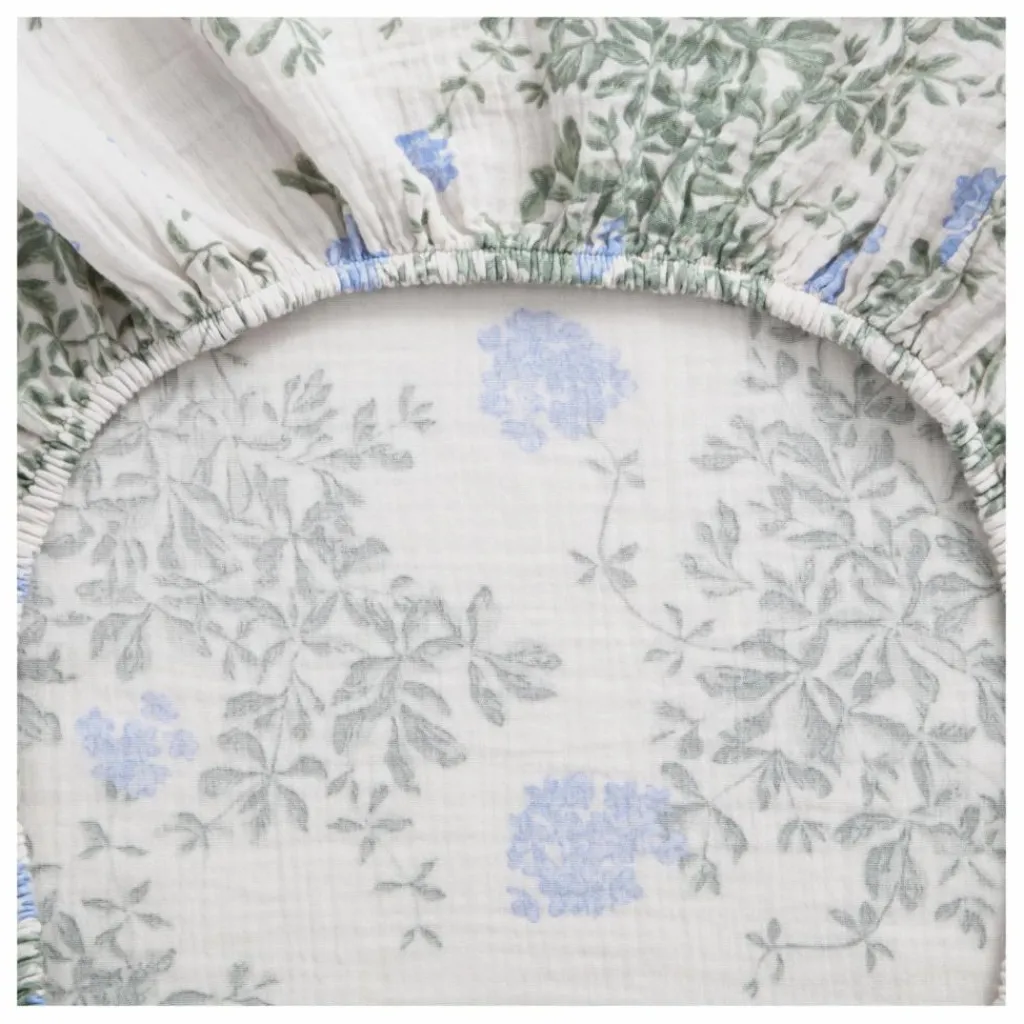 New Housse de matelas à langer Plumbago en coton bio | Puériculture|Tables À Langer