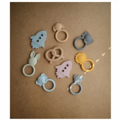 Sale Jouet de dentition Fusée en silicone | Hochets Et Anneaux De Dentition|Puériculture