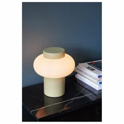 Lampe à poser en verre et métal | Luminaires