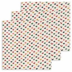 Discount Langes en coton bio Cœur - Set de 3 Langes|Puériculture