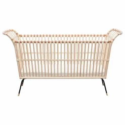 Online Lit bébé Frederick en rotin - Liens cuir Lits À Barreaux|Lits Bébé