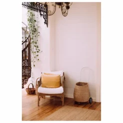 Online Panier à roulettes adulte en rotin Luggy Petits Rangements