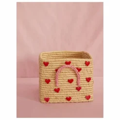Hot Panier de rangement en raphia Cœurs Enfant Rangements|Patères, Paniers Enfant