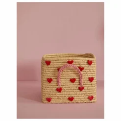 Hot Panier de rangement en raphia Cœurs Enfant Rangements|Patères, Paniers Enfant