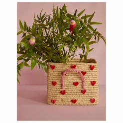 Hot Panier de rangement en raphia Cœurs Enfant Rangements|Patères, Paniers Enfant