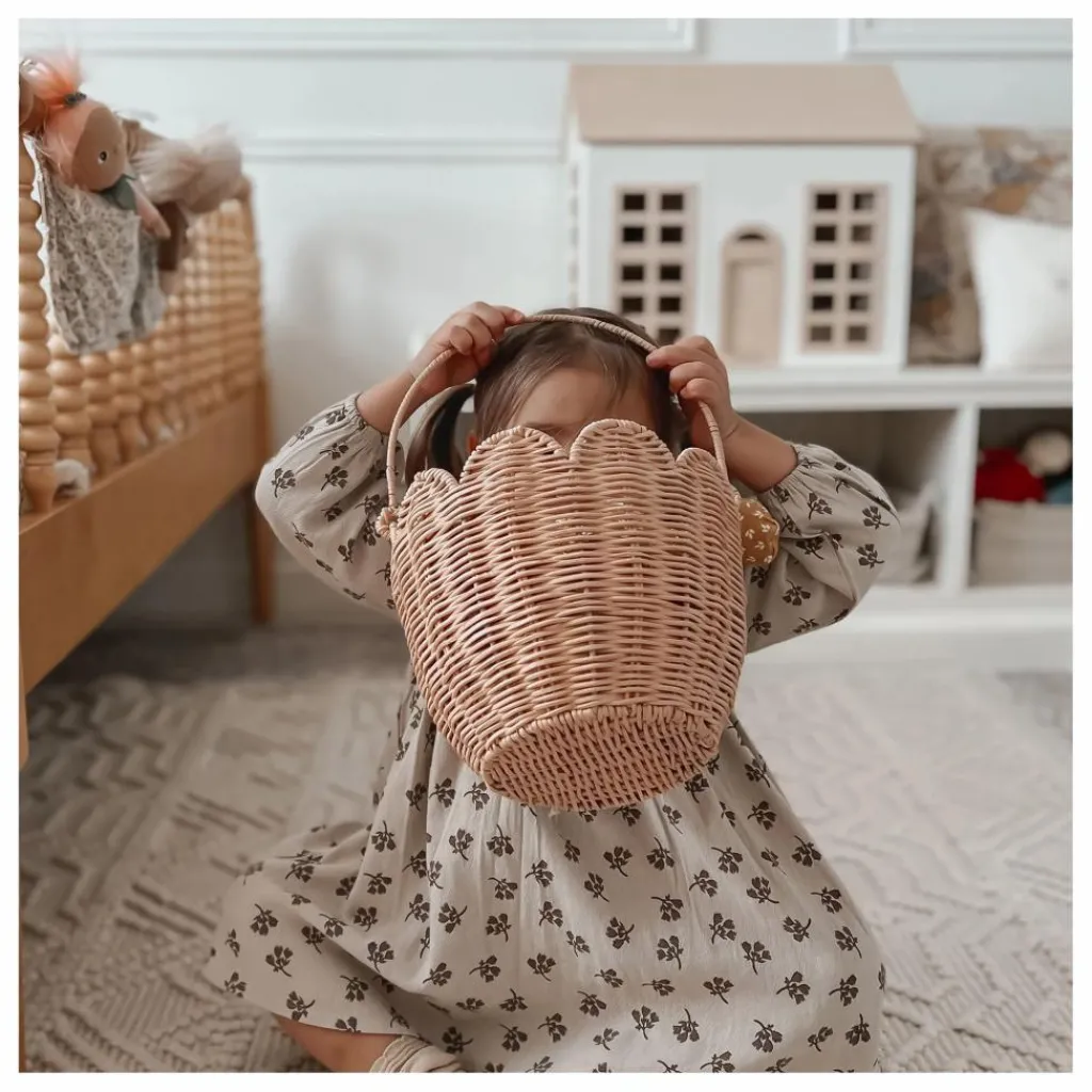 Sale Panier en rotin Petal | Enfant Rangements|Patères, Paniers Enfant