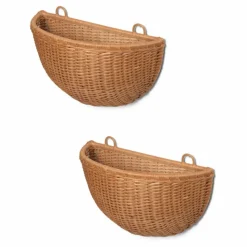 New Panier mural en rotin - set de 2 Enfant Rangements|Patères, Paniers Enfant
