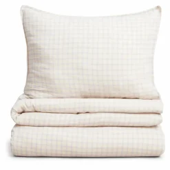 Sale Parure de lit Gingham Sky | Enfant Linge De Lit Enfant