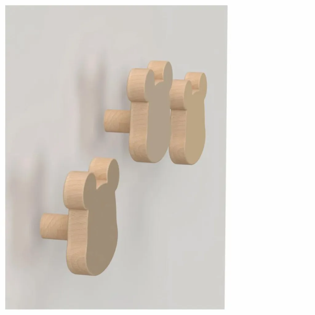 Hot Patères Ours - Set de 3 | Enfant Patères|Patères, Paniers Enfant