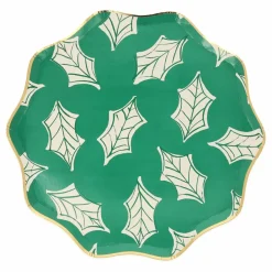 Petites assiettes de Noël motifs Block Print - set de 8 Enfant Décoration De Fête