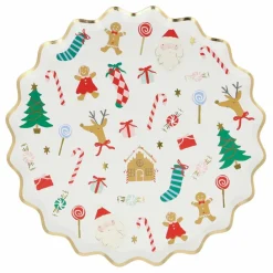 New Petites assiettes Joli Noël - set de 8 Enfant Décoration De Fête
