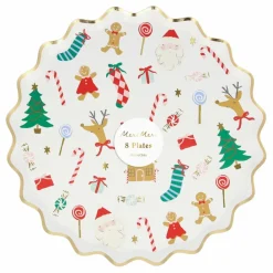 New Petites assiettes Joli Noël - set de 8 Enfant Décoration De Fête